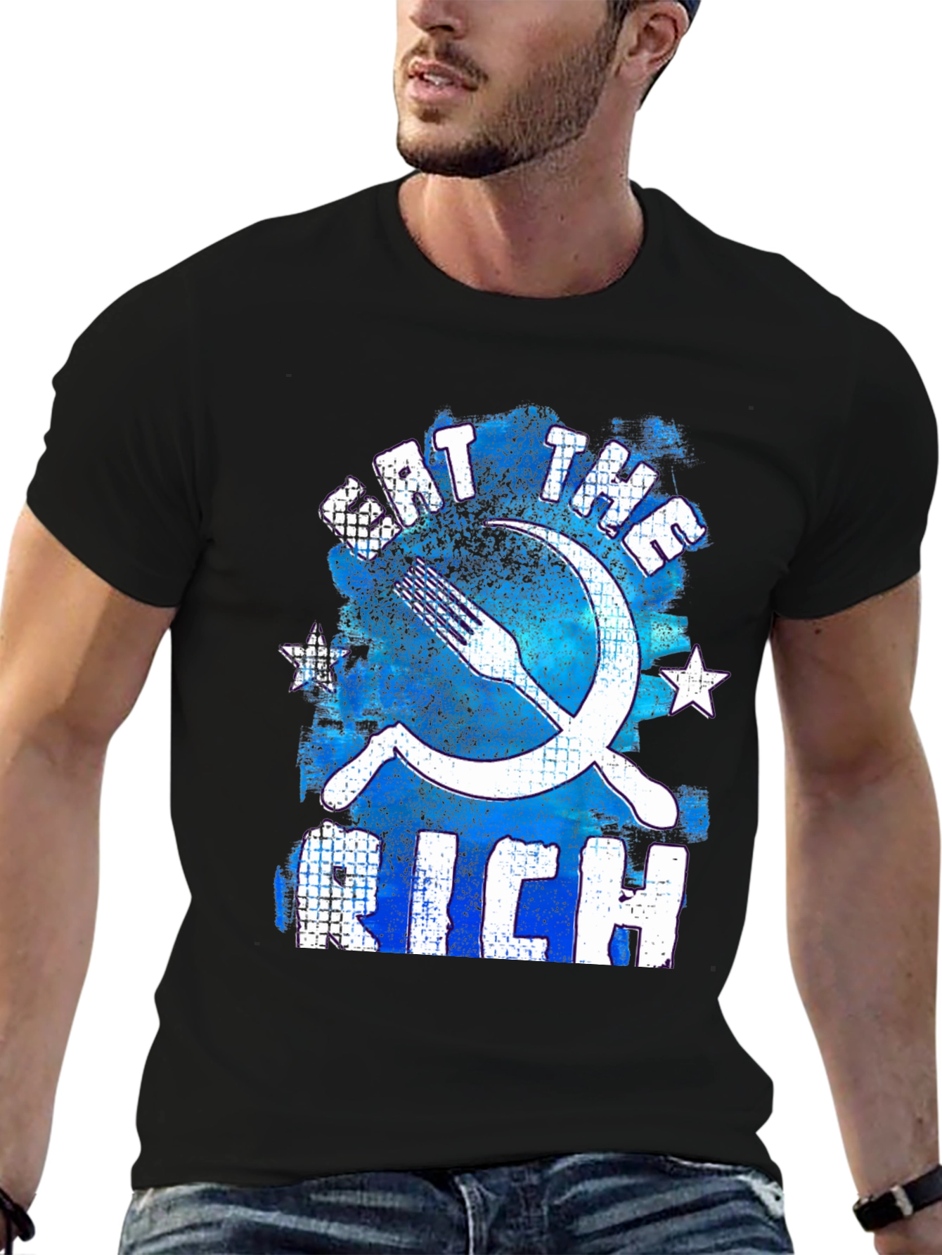 Eat the Rich T-Shirt - Distressed Graphic Tee