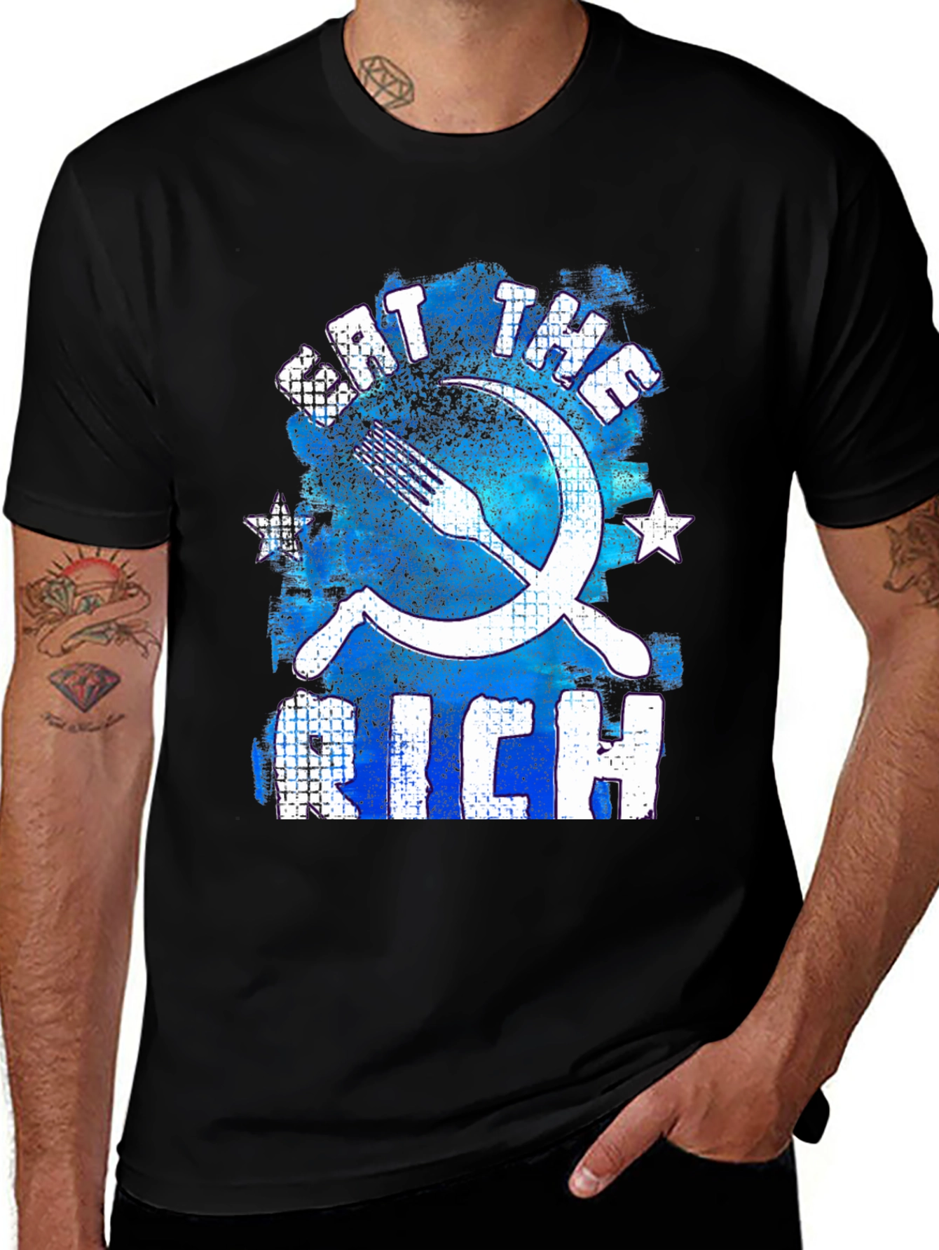 Eat the Rich T-Shirt - Distressed Graphic Tee