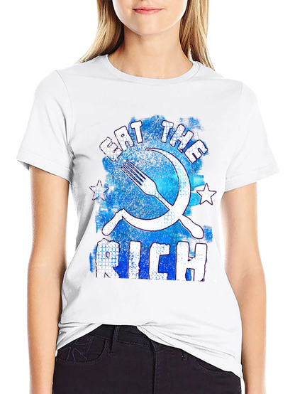 Eat the Rich T-Shirt - Distressed Graphic Tee