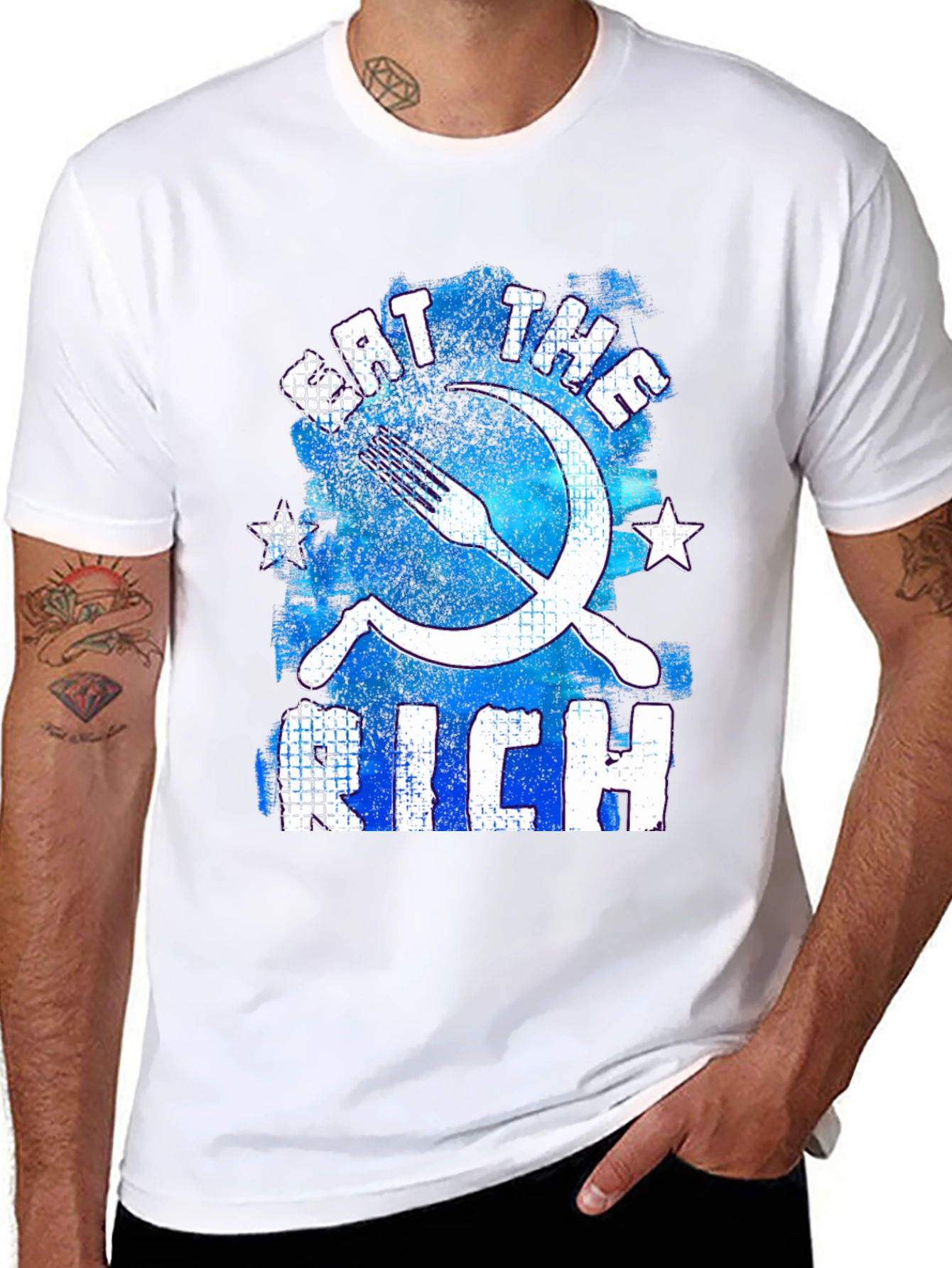 Eat the Rich T-Shirt - Distressed Graphic Tee
