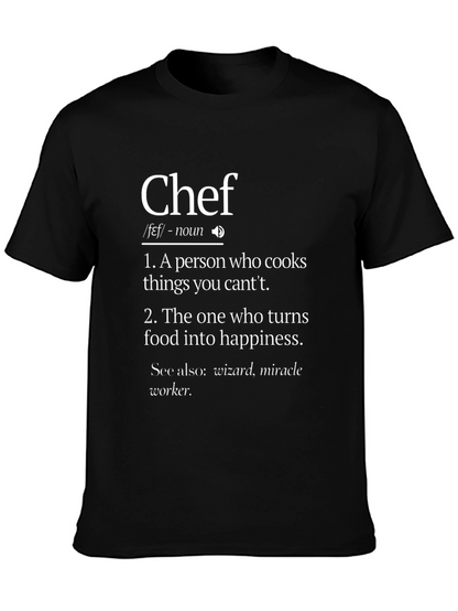 Chef Definition Graphic T-Shirt - Cooking Humor
