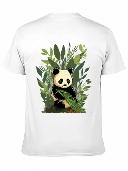Panda Graphic Tee - Black Cotton T-Shirt