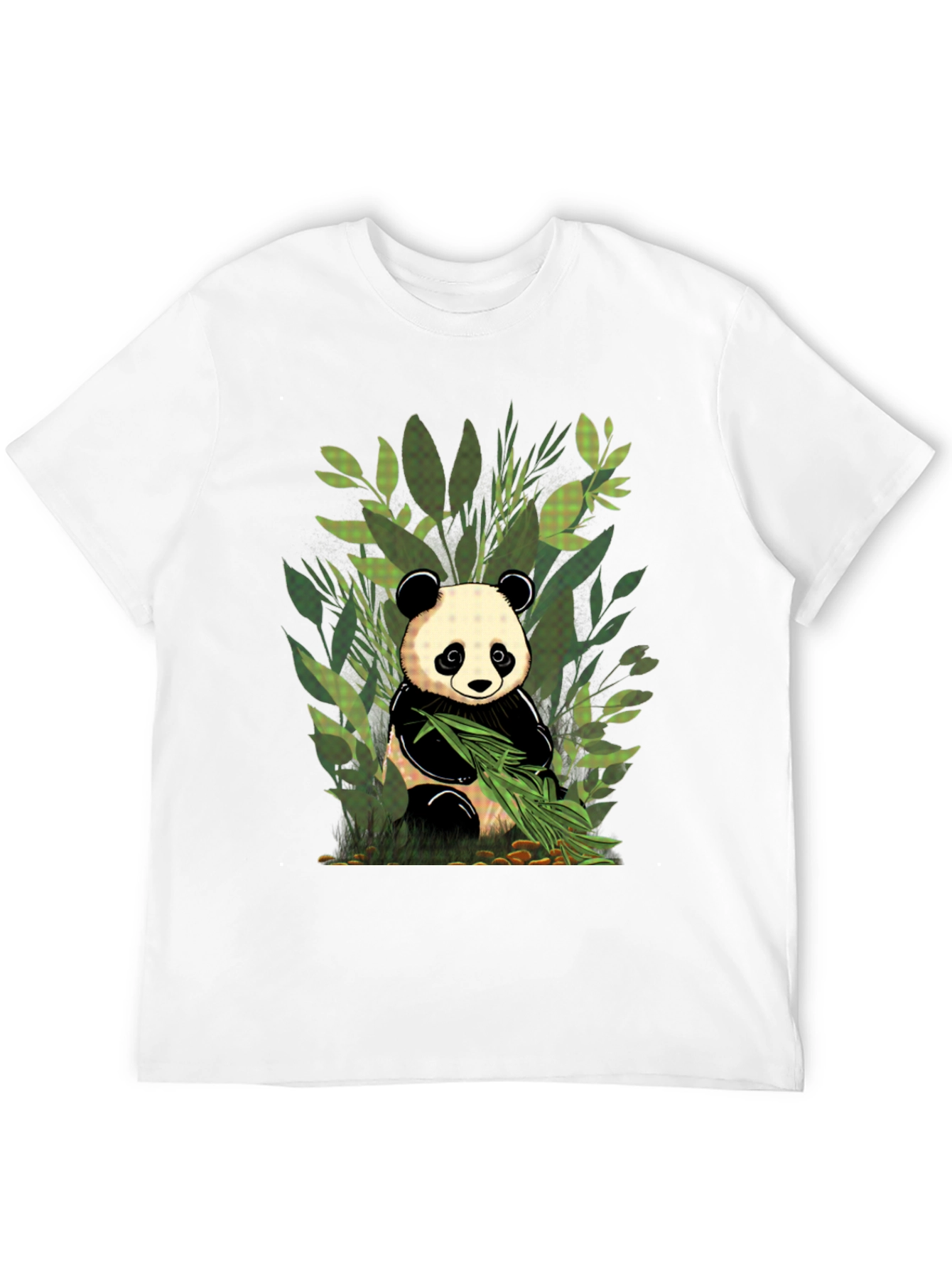 Panda Graphic Tee - Black Cotton T-Shirt