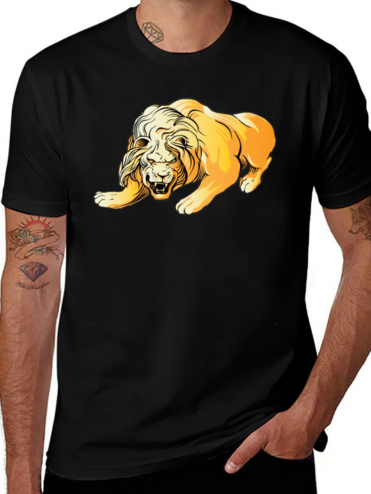 Lion Graphic T-Shirt - Bold Animal Print Tee