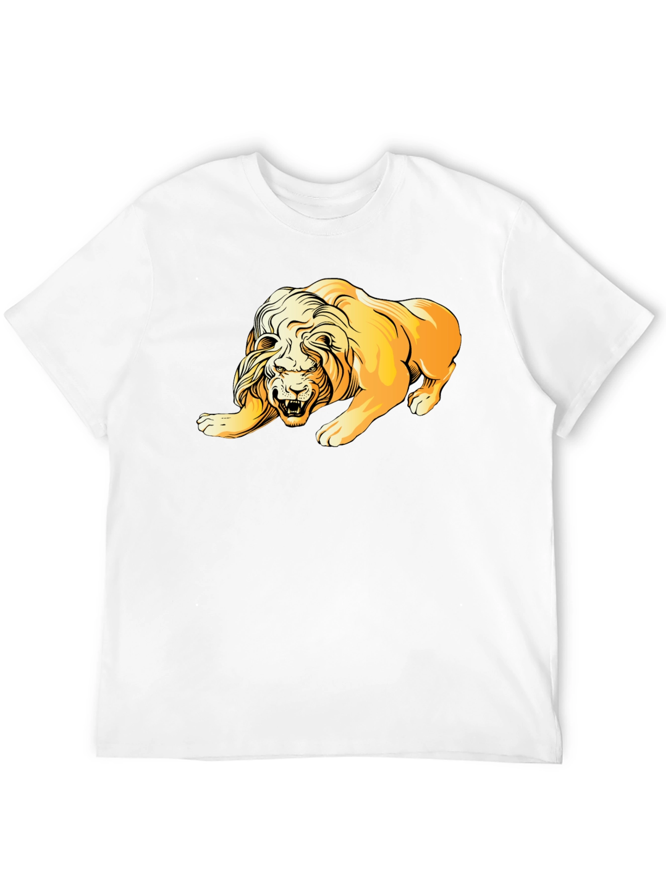 Lion Graphic T-Shirt - Bold Animal Print Tee