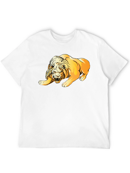 Lion Graphic T-Shirt - Bold Animal Print Tee