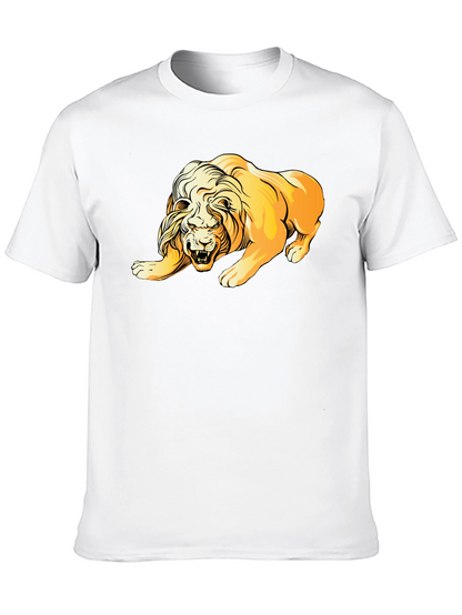 Lion Graphic T-Shirt - Bold Animal Print Tee