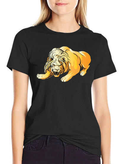Lion Graphic T-Shirt - Bold Animal Print Tee