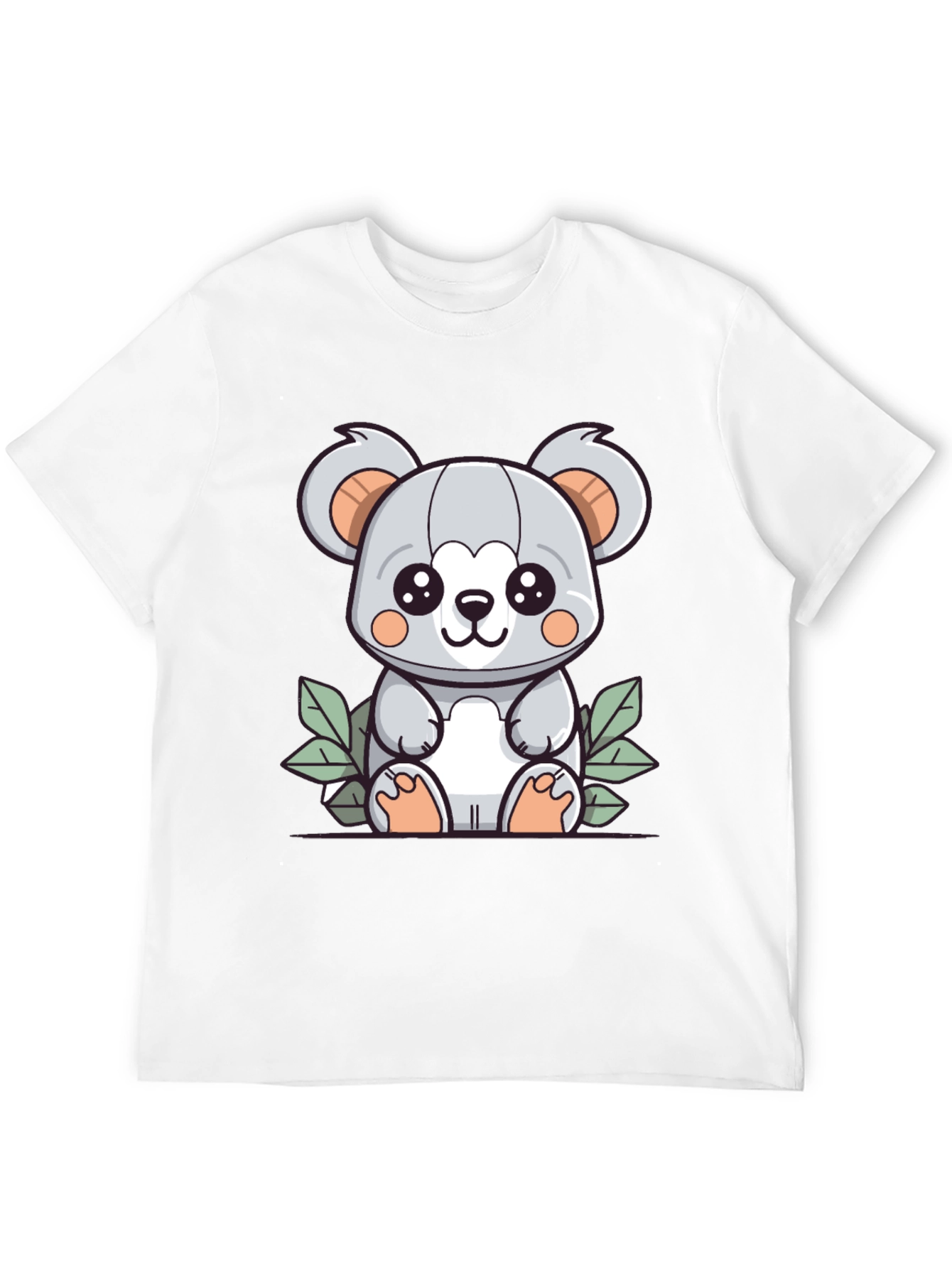 Cute Koala Graphic T-Shirt - Black Cotton Tee