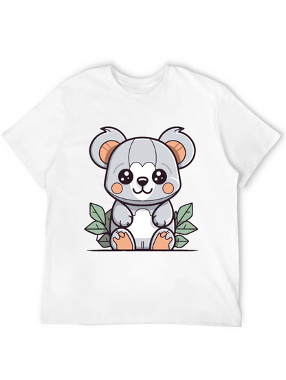 Cute Koala Graphic T-Shirt - Black Cotton Tee