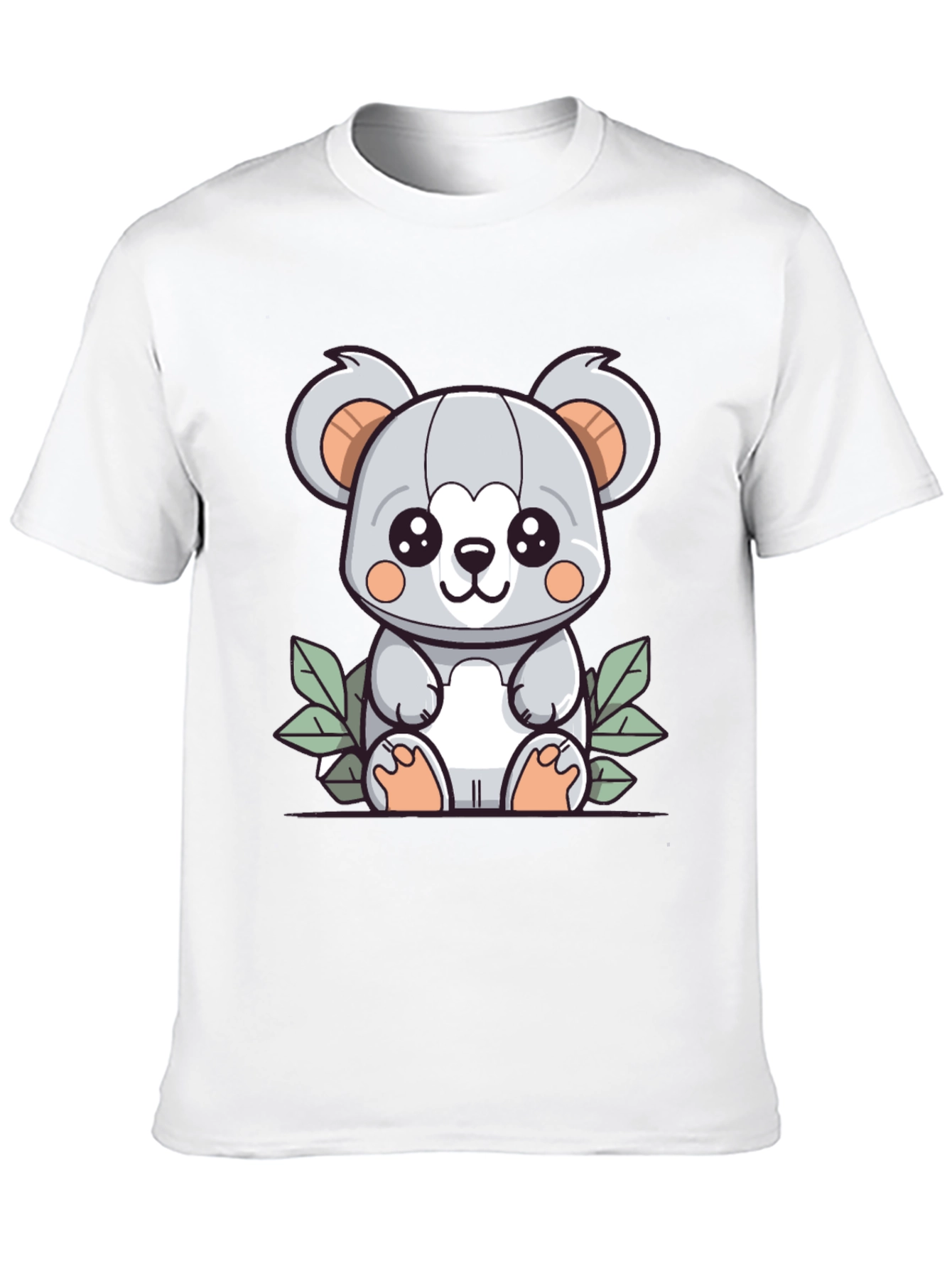 Cute Koala Graphic T-Shirt - Black Cotton Tee