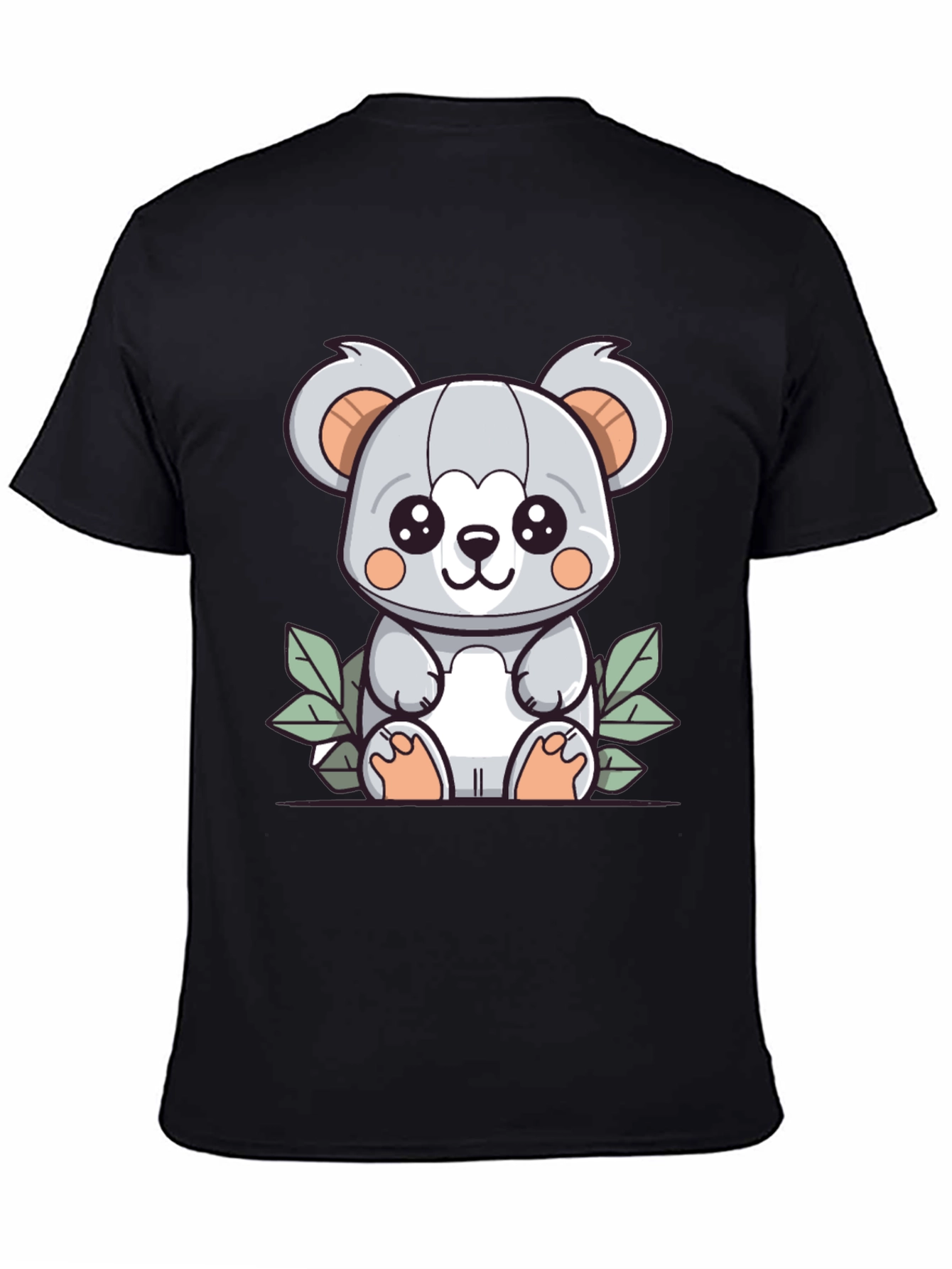 Cute Koala Graphic T-Shirt - Black Cotton Tee