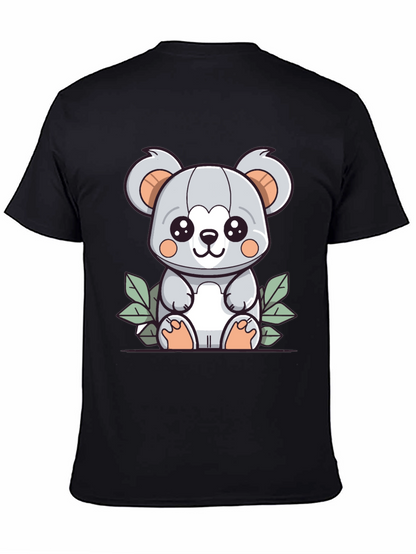 Cute Koala Graphic T-Shirt - Black Cotton Tee