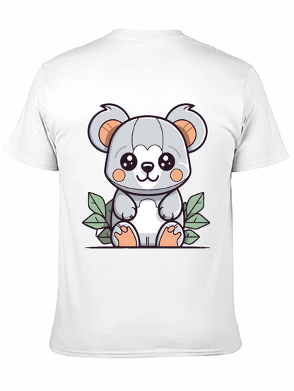 Cute Koala Graphic T-Shirt - Black Cotton Tee