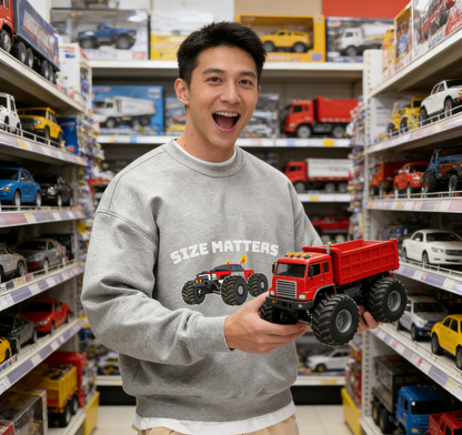 "Size Matters" Monster Truck Graphic Crewneck