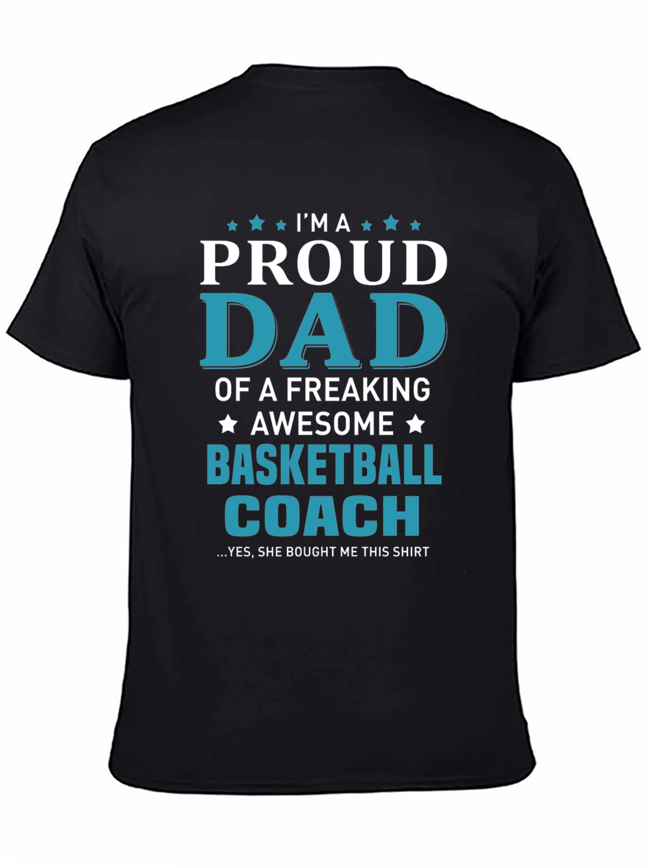 Proud Dad Basketball Coach Graphic Tee