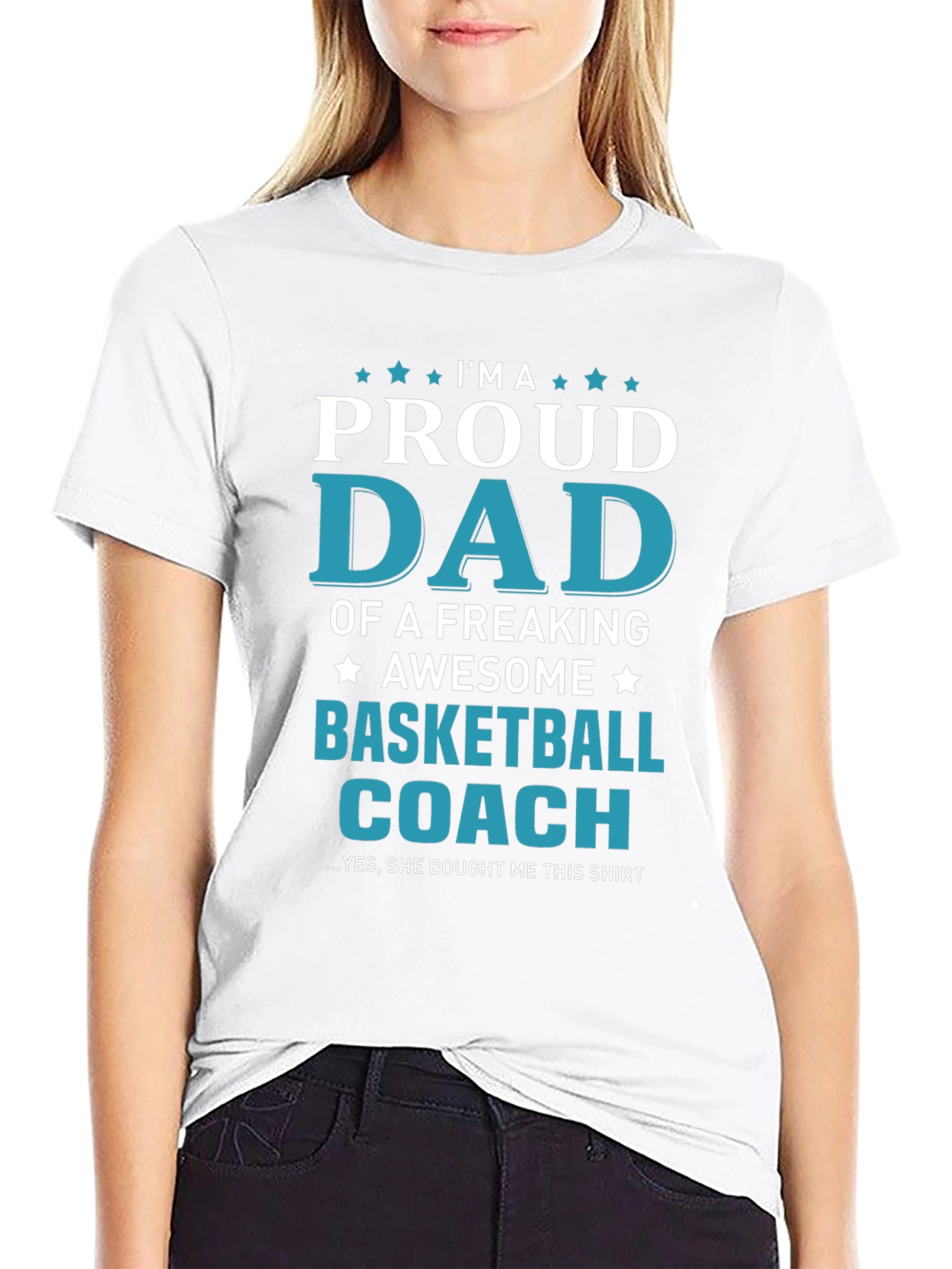 Proud Dad Basketball Coach Graphic Tee
