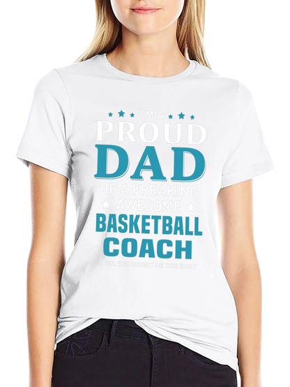 Proud Dad Basketball Coach Graphic Tee