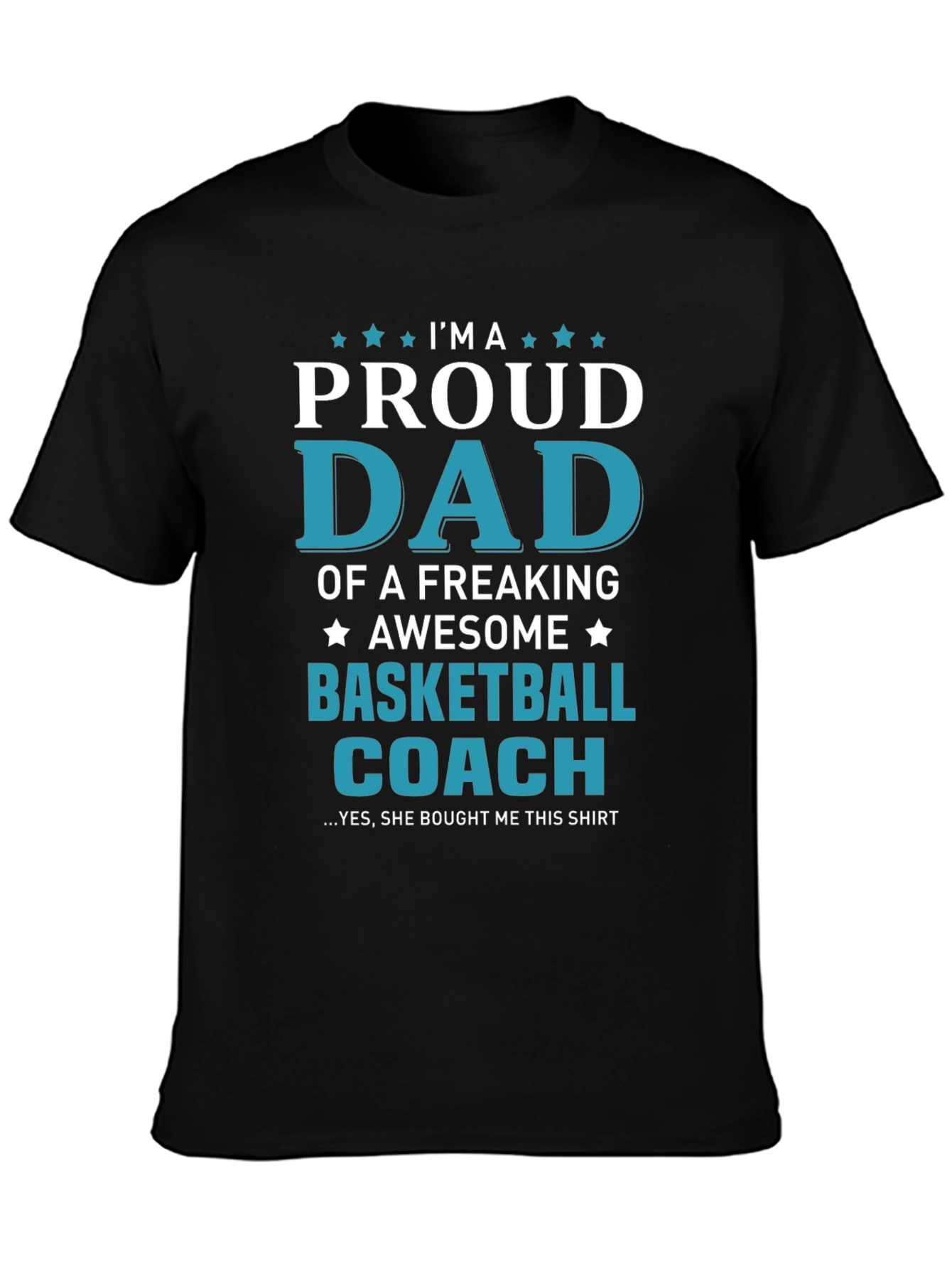 Proud Dad Basketball Coach Graphic Tee