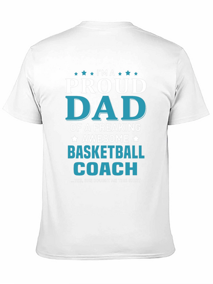 Proud Dad Basketball Coach Graphic Tee