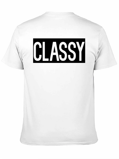 Classy Black Graphic Tee - Mens Casual Style