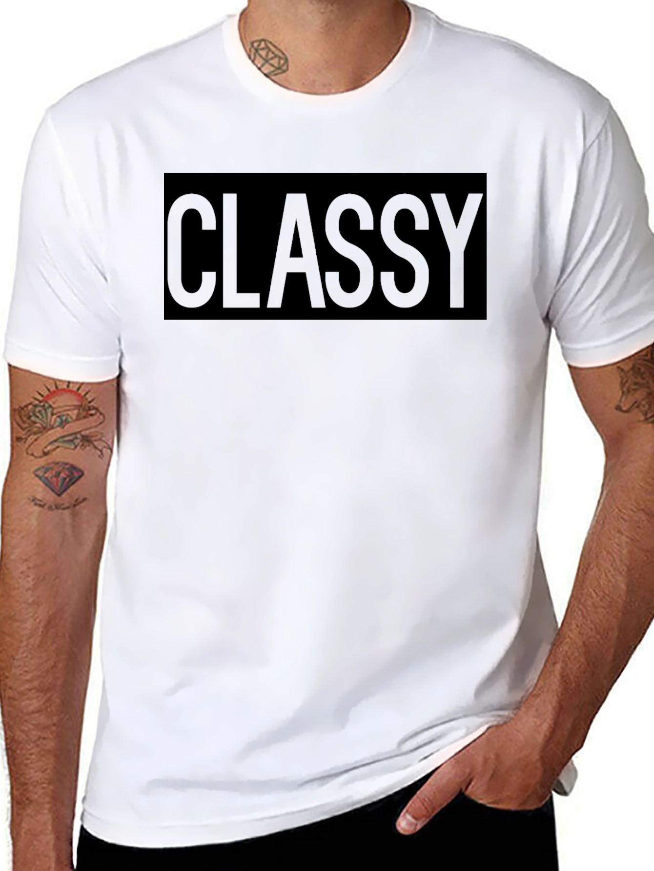 Classy Black Graphic Tee - Mens Casual Style