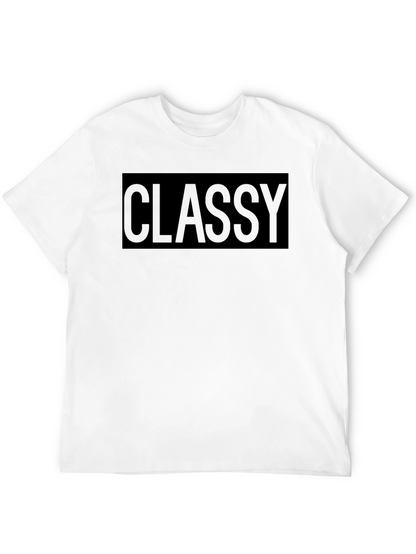 Classy Black Graphic Tee - Mens Casual Style