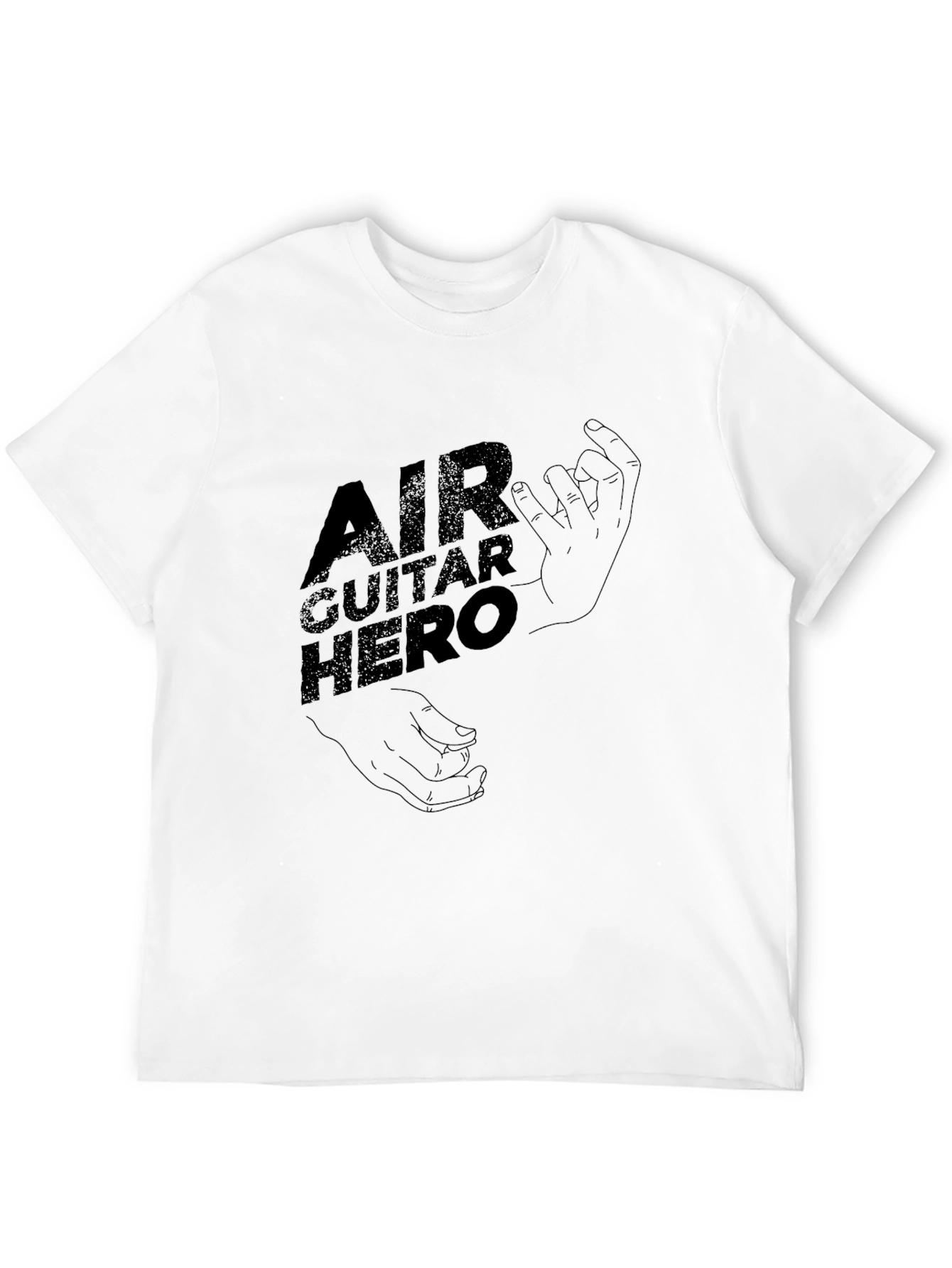 Air Guitar Hero Black Tee - Music Fan