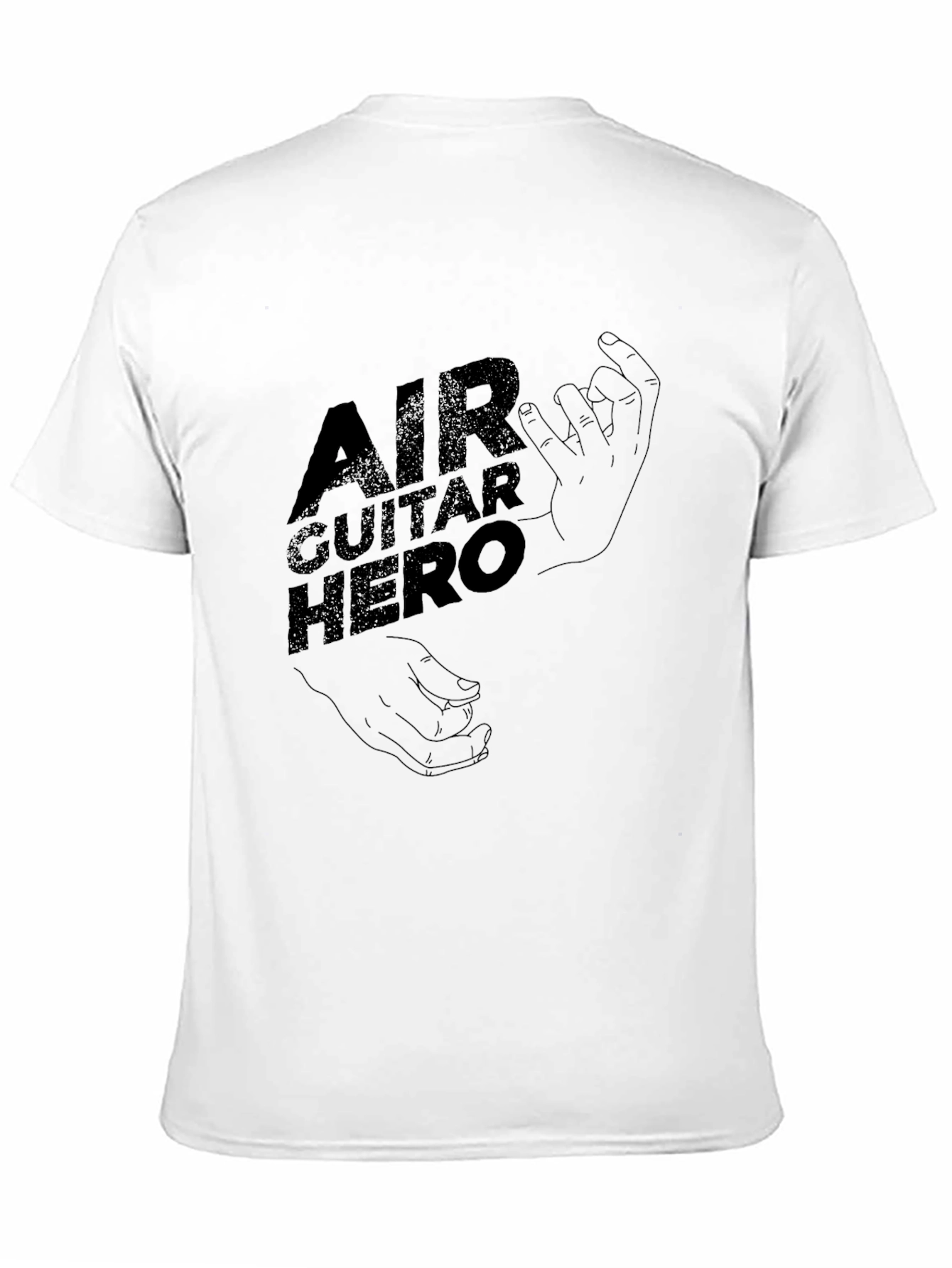 Air Guitar Hero Black Tee - Music Fan