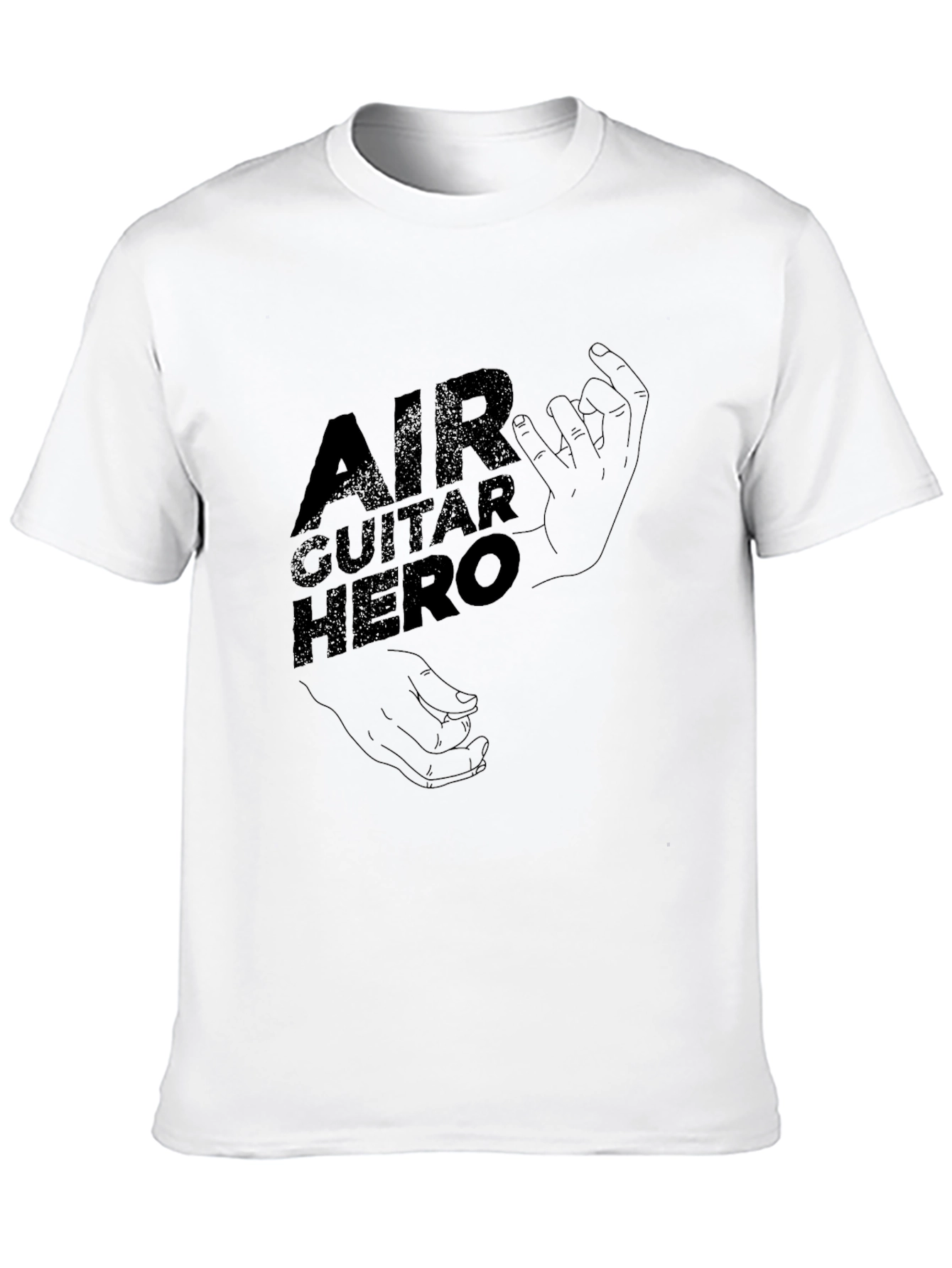 Air Guitar Hero Black Tee - Music Fan