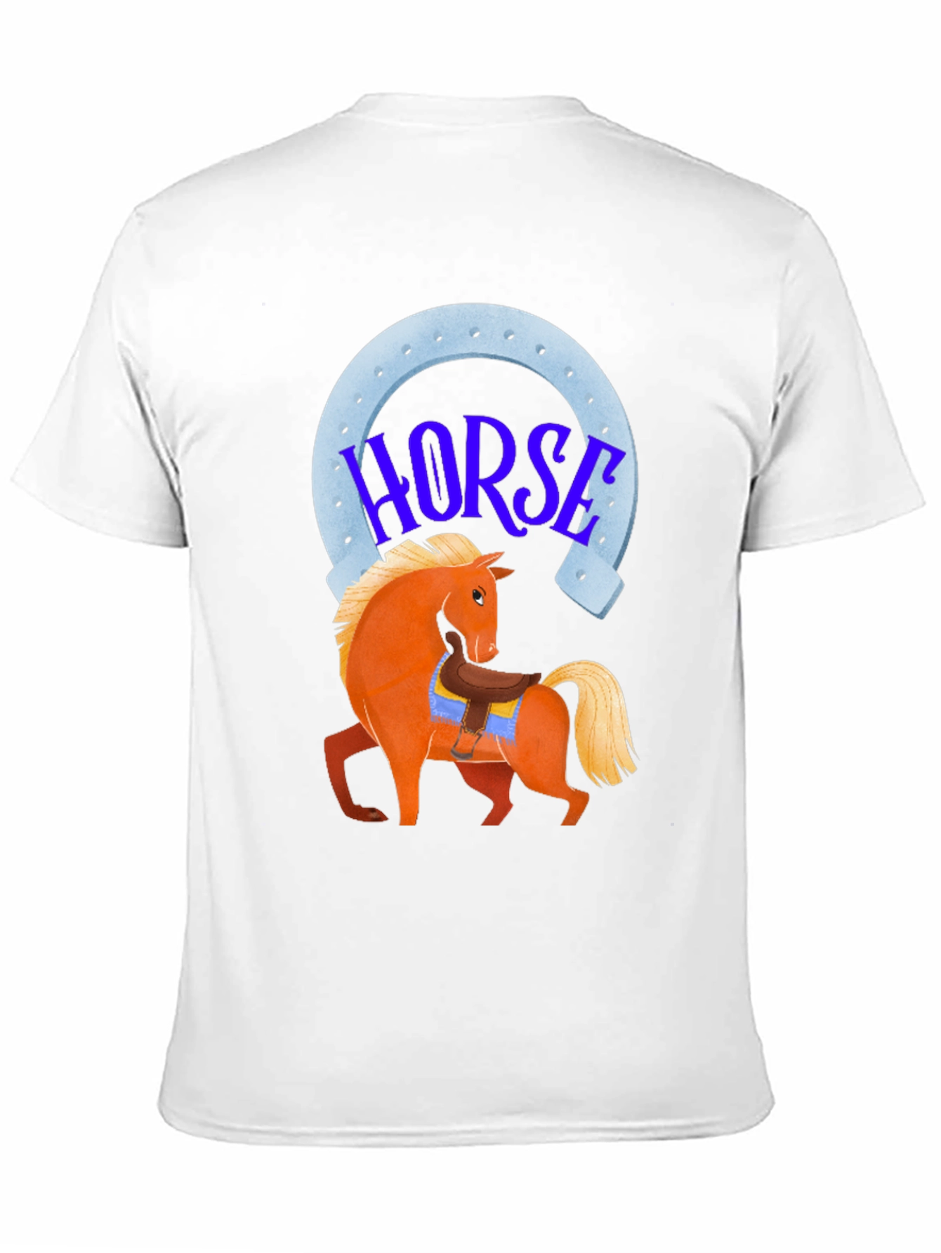 Horse Graphic Tee - Lucky Horseshoe Design