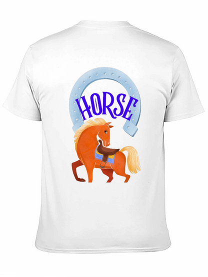 Horse Graphic Tee - Lucky Horseshoe Design