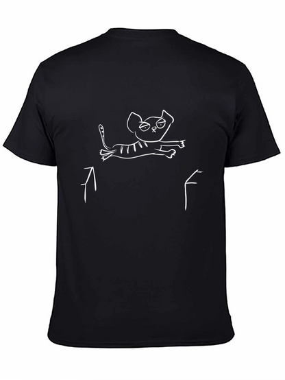 Grumpy Cat Graphic Tee - Black Cotton T-Shirt