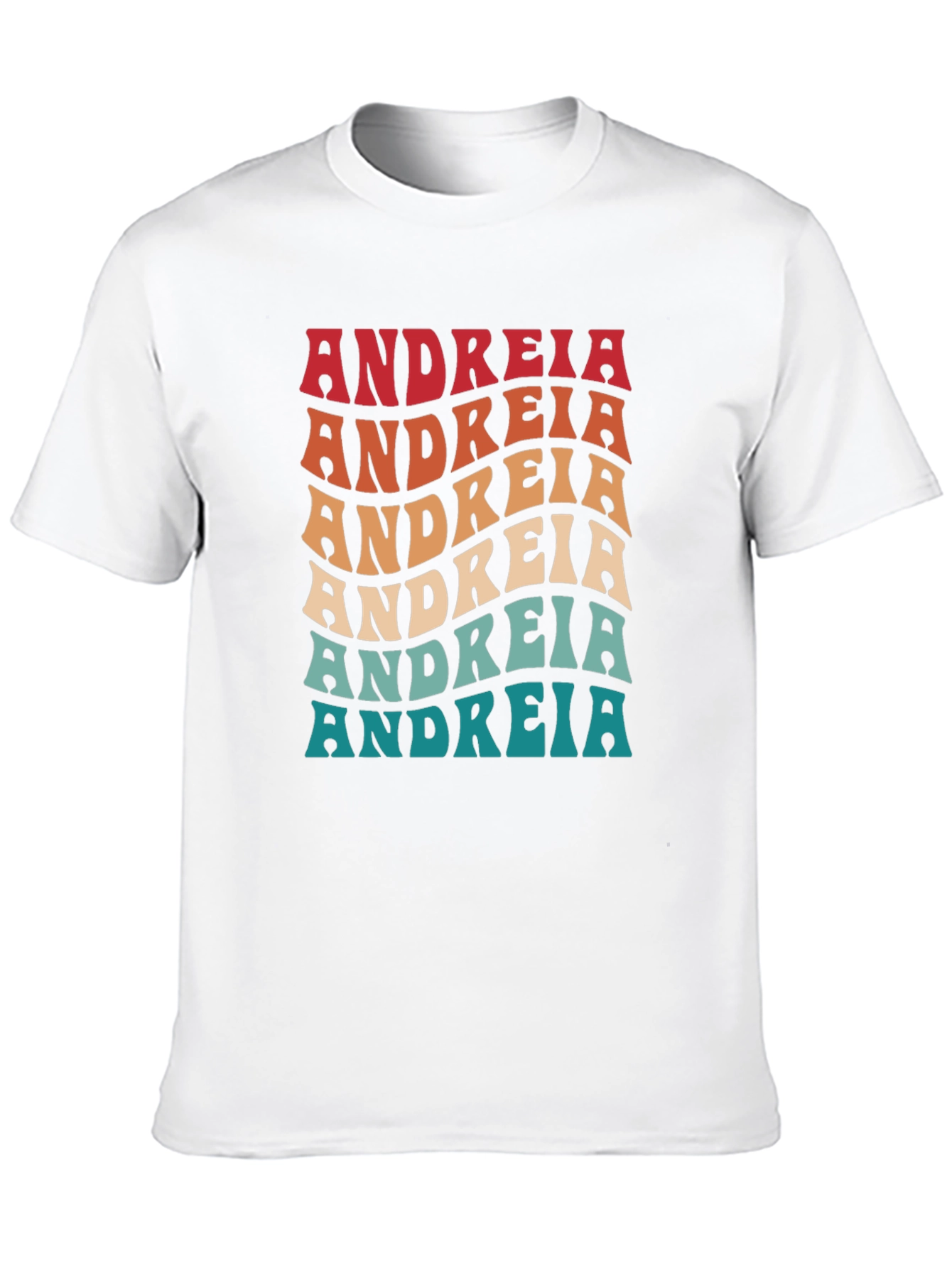 Andreia Retro Wavy Text T-Shirt