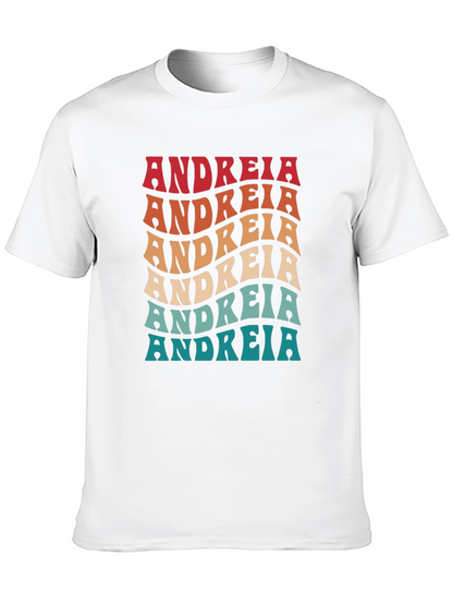Andreia Retro Wavy Text T-Shirt