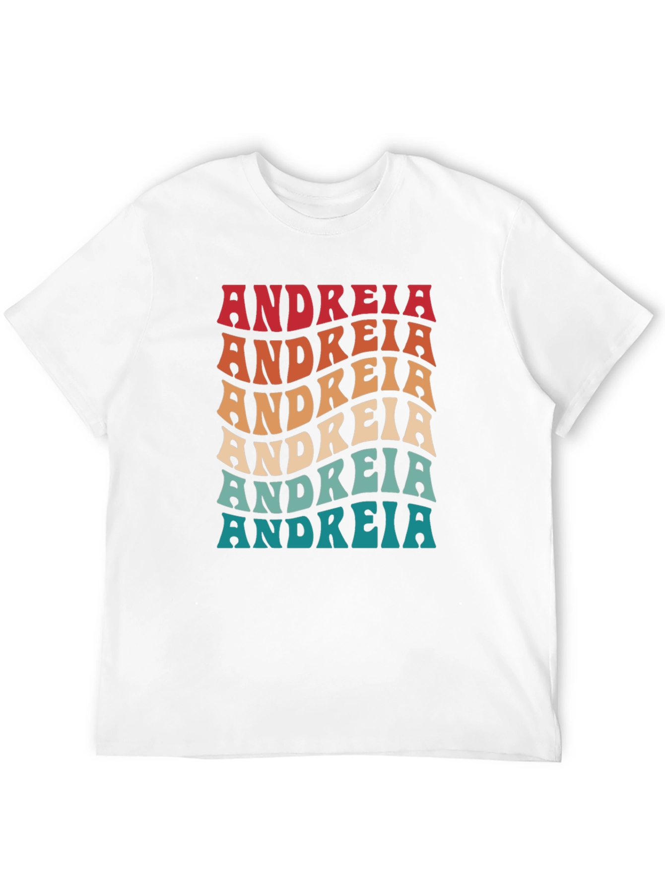 Andreia Retro Wavy Text T-Shirt