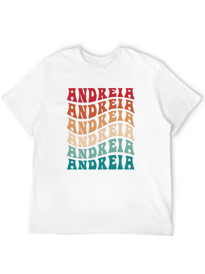 Andreia Retro Wavy Text T-Shirt