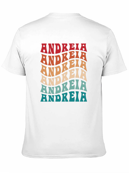 Andreia Retro Wavy Text T-Shirt