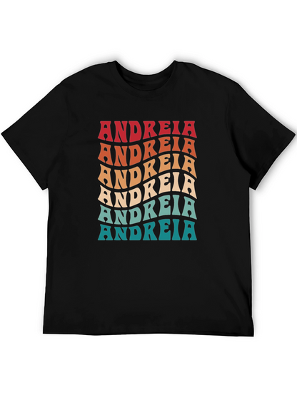 Andreia Retro Wavy Text T-Shirt