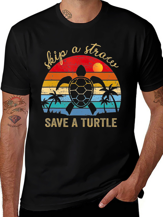 Skip A Straw Save A Turtle T-Shirt