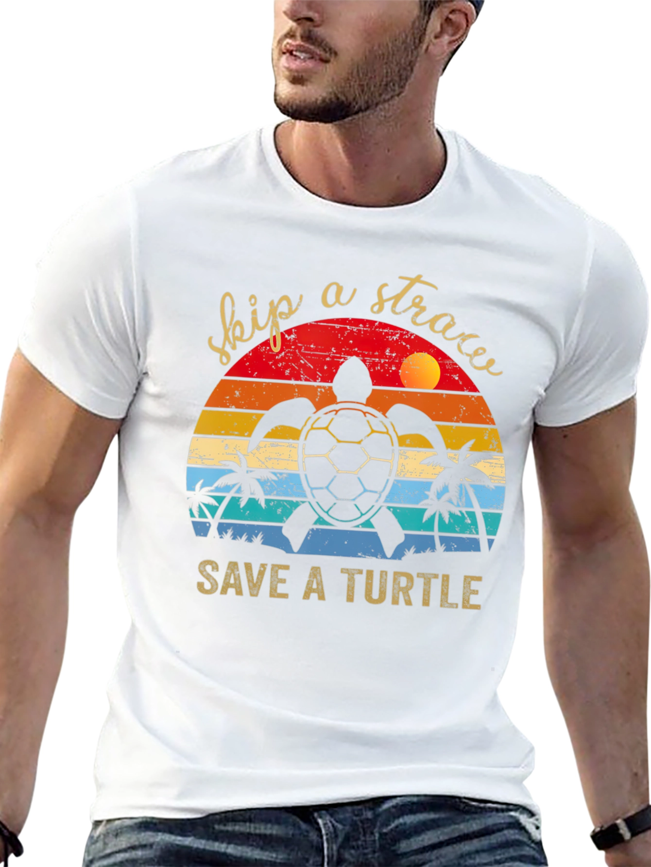 Skip A Straw Save A Turtle T-Shirt