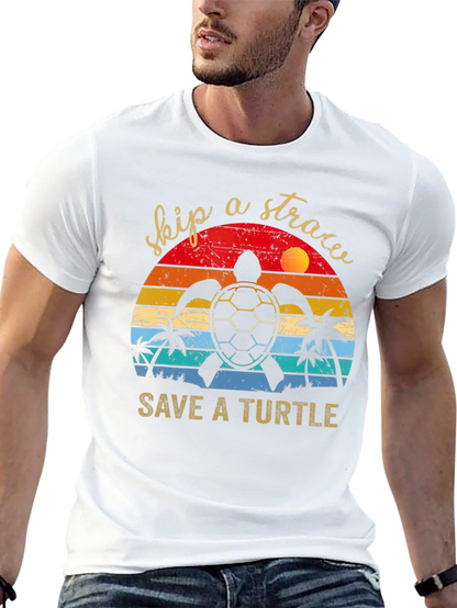 Skip A Straw Save A Turtle T-Shirt