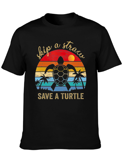 Skip A Straw Save A Turtle T-Shirt