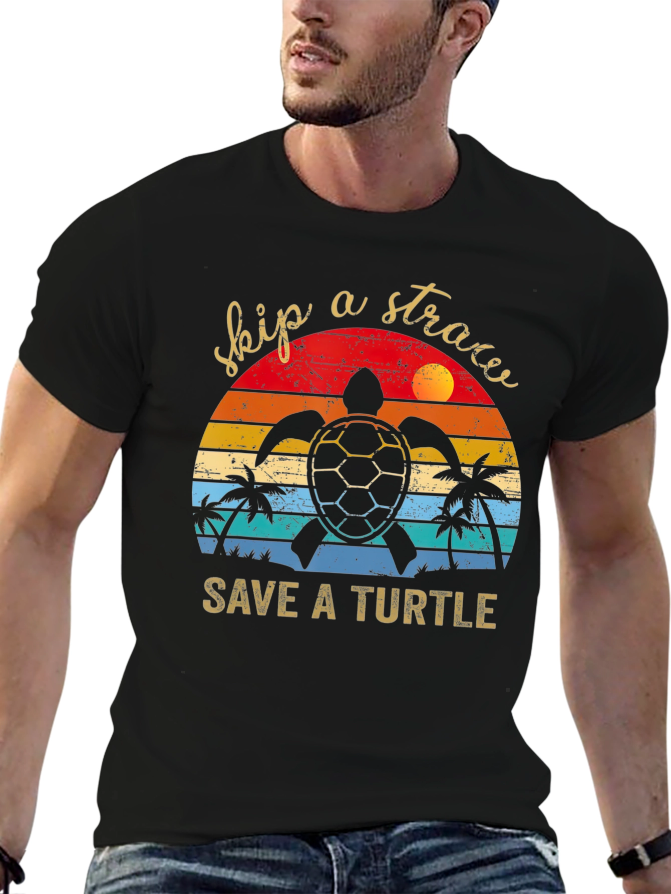 Skip A Straw Save A Turtle T-Shirt