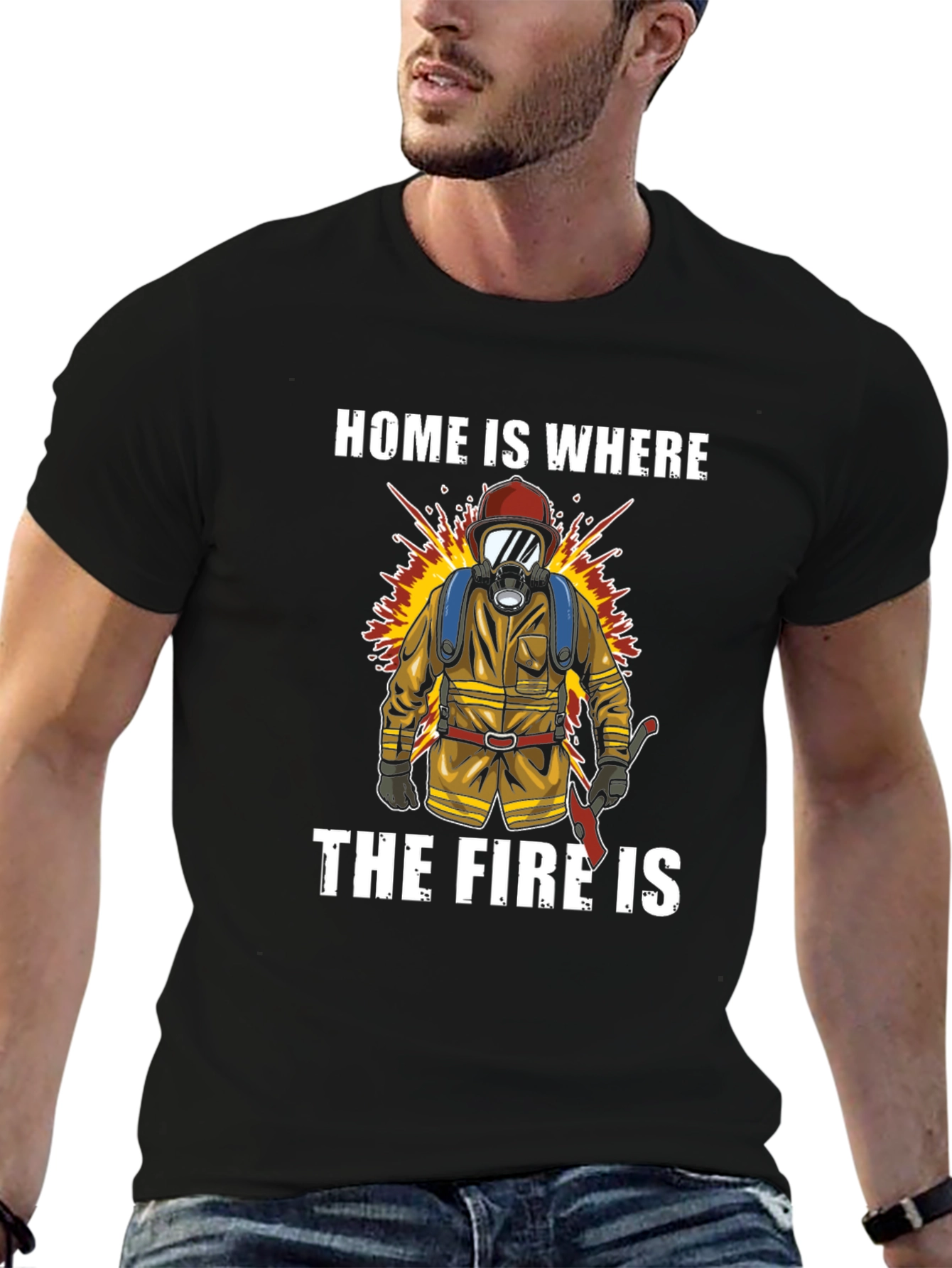 Firefighter T-Shirt - Home is Where the Fire Is