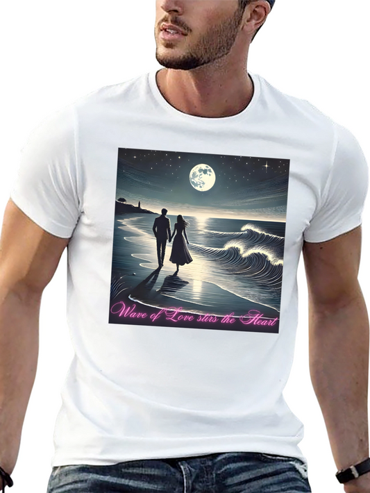 Romantic Moonlight Beach T-Shirt