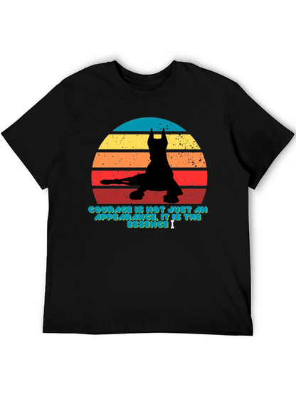 Courage Retro Dog Silhouette T-Shirt
