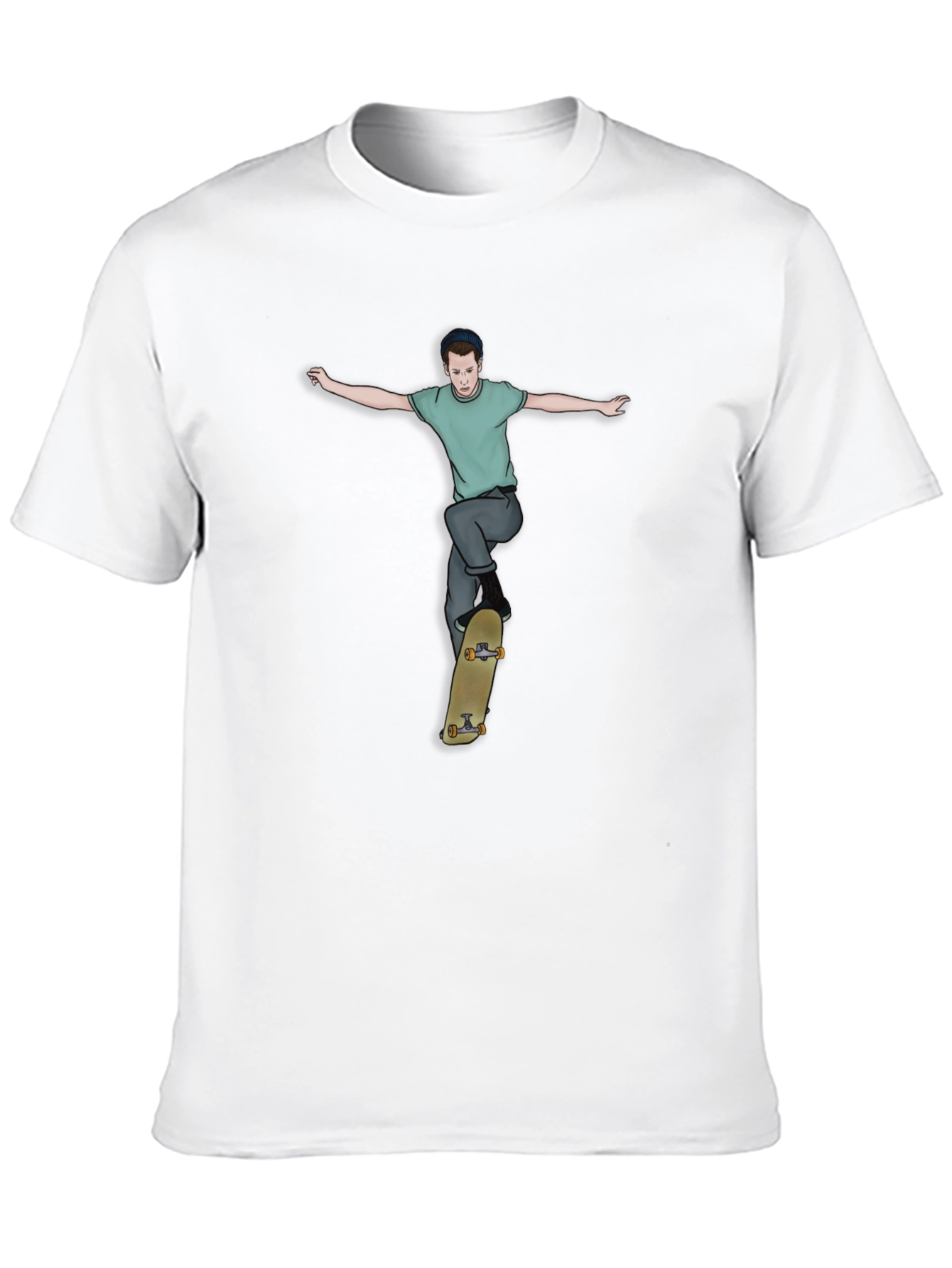 Skateboarder Graphic Tee - Cool Streetwear Style