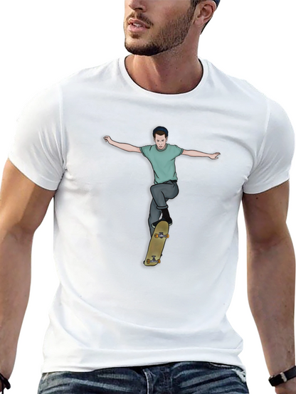 Skateboarder Graphic Tee - Cool Streetwear Style