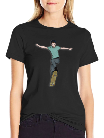 Skateboarder Graphic Tee - Cool Streetwear Style